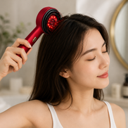 Electric Scalp Massager in use