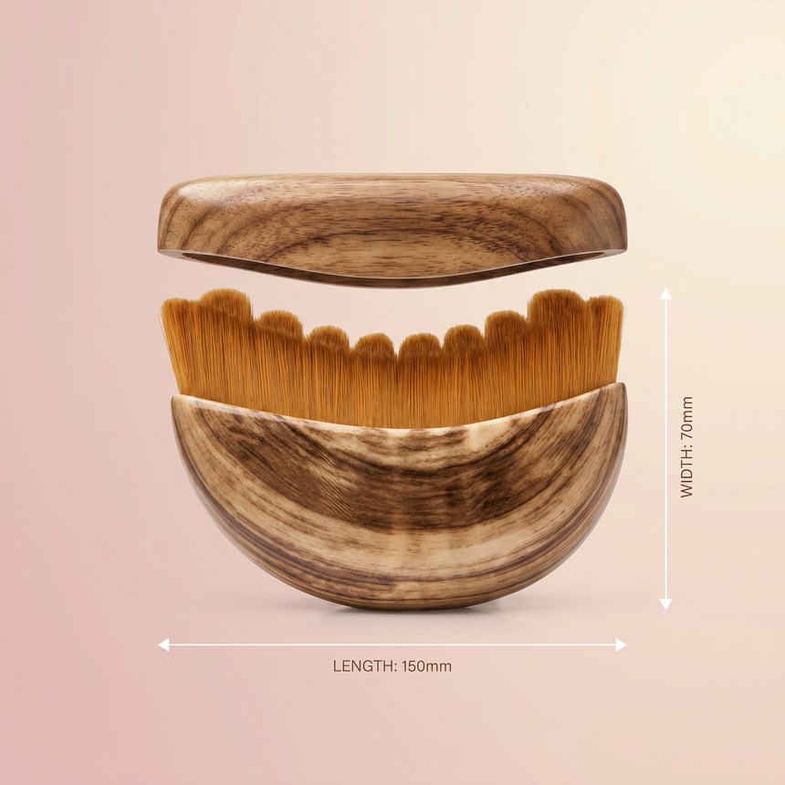 Solyellea Sculpting Facial Ritual Comb - dimensions with travel cap