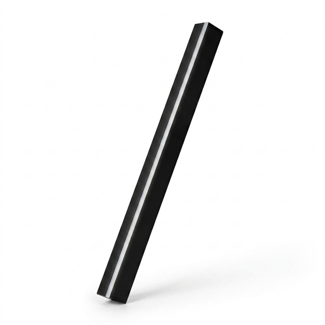 Solyellea Linear LED outdoor wall light, matte black bar, on white background